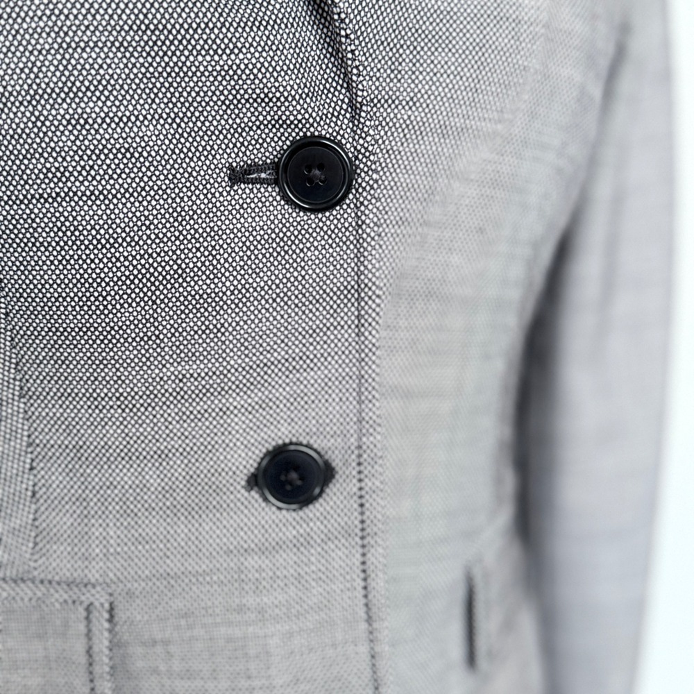 Banana Republic Gray Wool Blend Blazer Womens Size 4 Business Casual - Picture 5 of 11